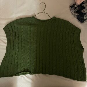Green Sweater Vest - Top